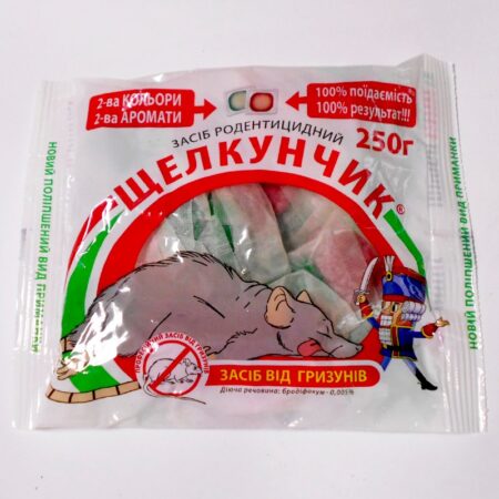 Средство родентицидное Щелкунчик приманка с ароматом сыра и арахиса, 250 г