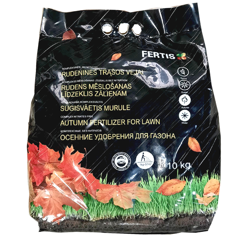 Комплексное осеннее удобрение для газона Fertis, 10 кг